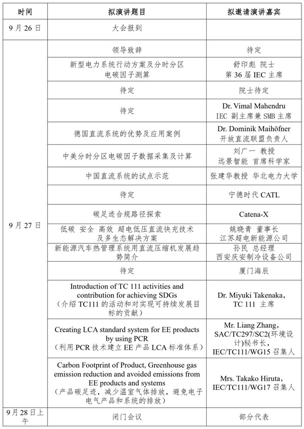 碳足迹国际标准及低压直流系统创新发展大会第二轮通知